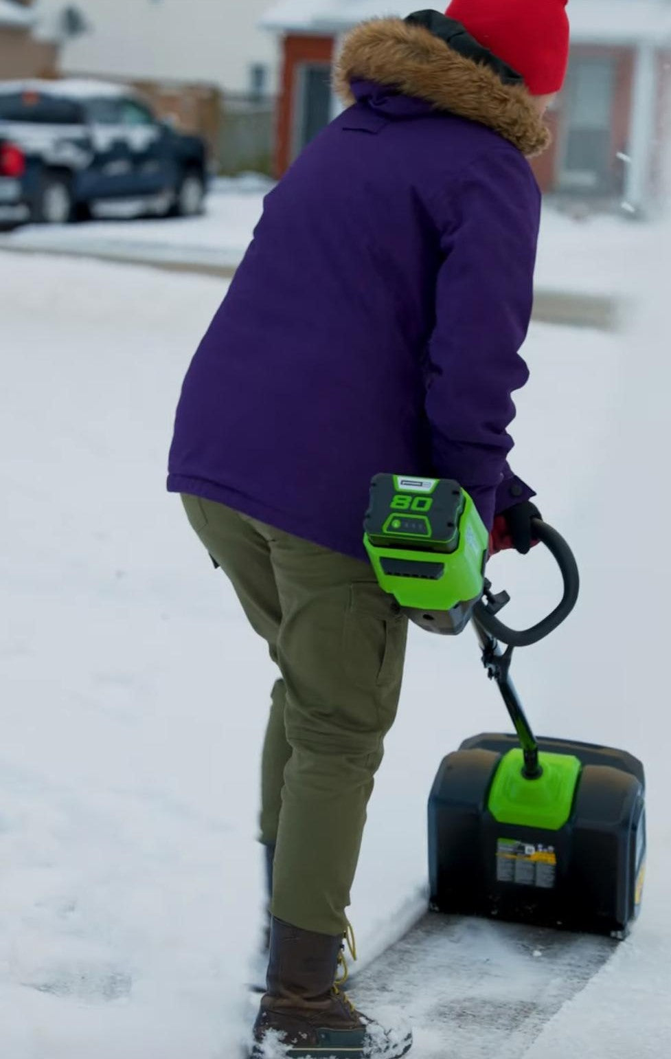 Greenworks PRO 80V 12-Inch Brushless Snow Shovel, 2.0 AH Battery and Charger Included