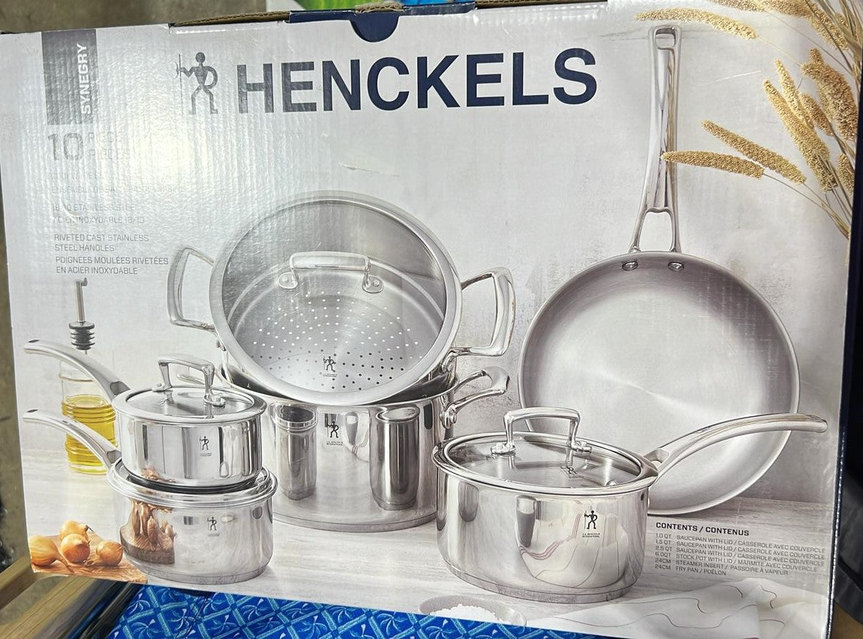 HENCKELS SYNERGY COOKWARE SET 10 PCS