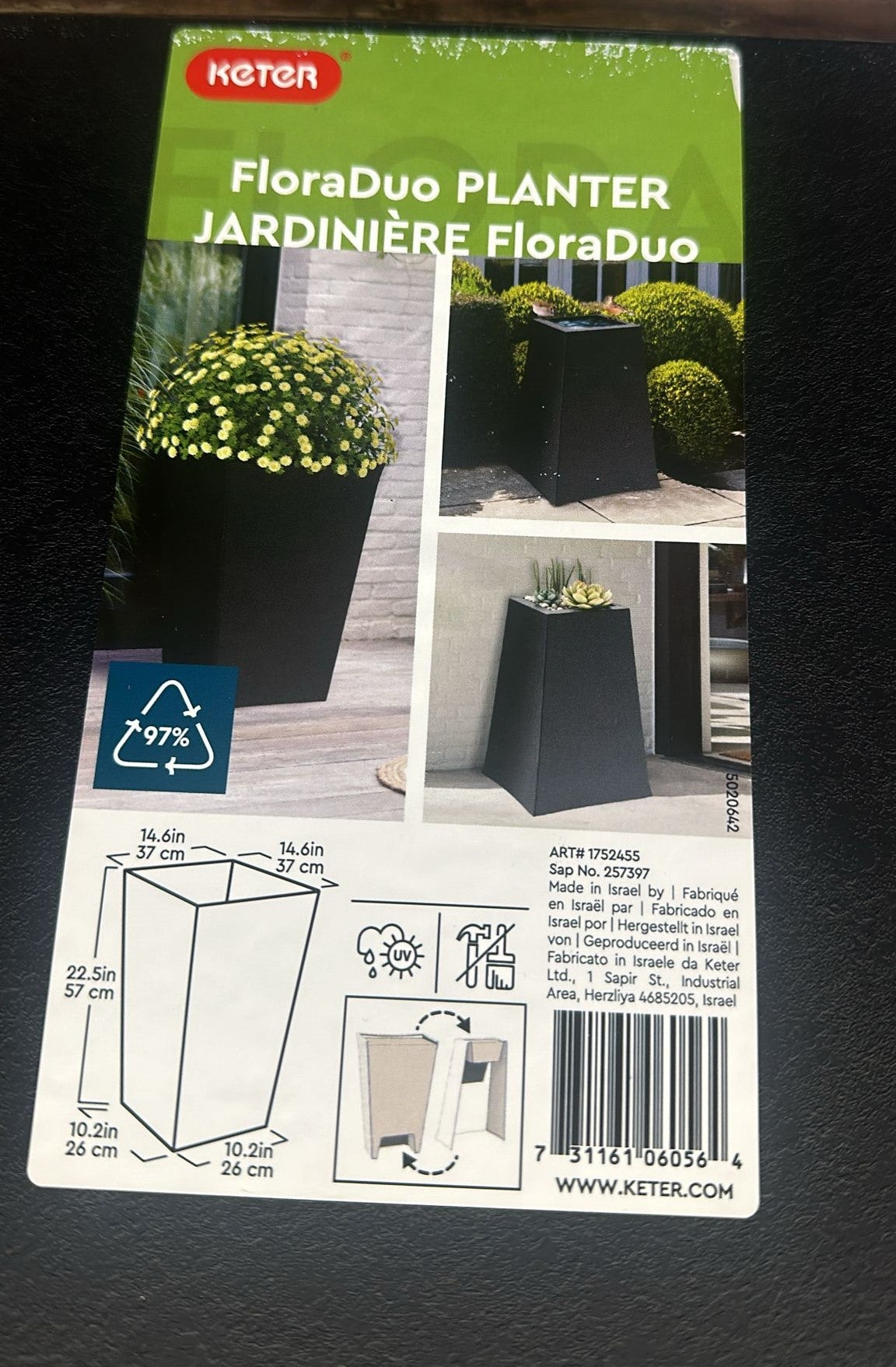 KETER FLORADUO PLANTER 22 Gallon