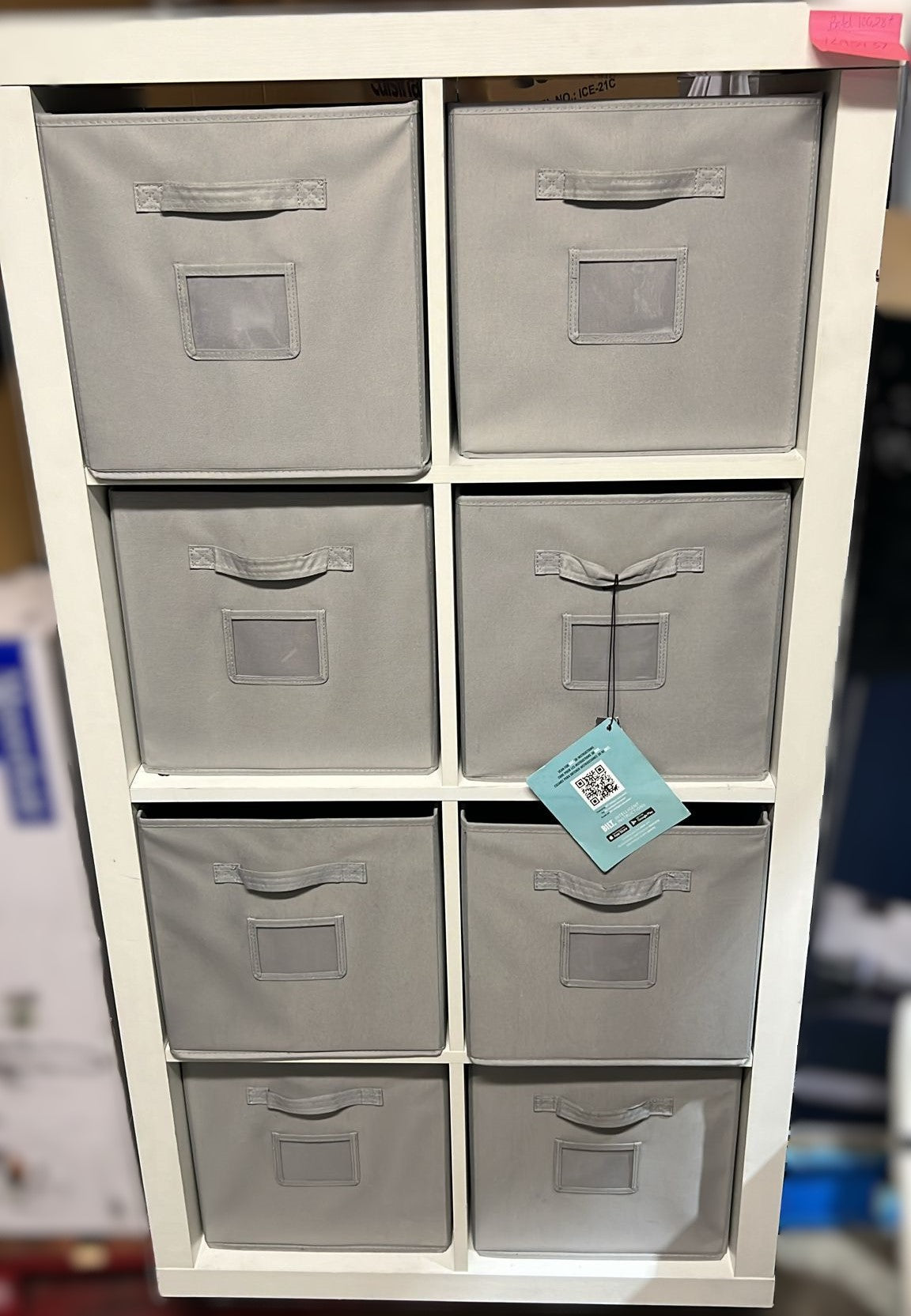 BAYSIDE Room Divider with 8 Storage Bins