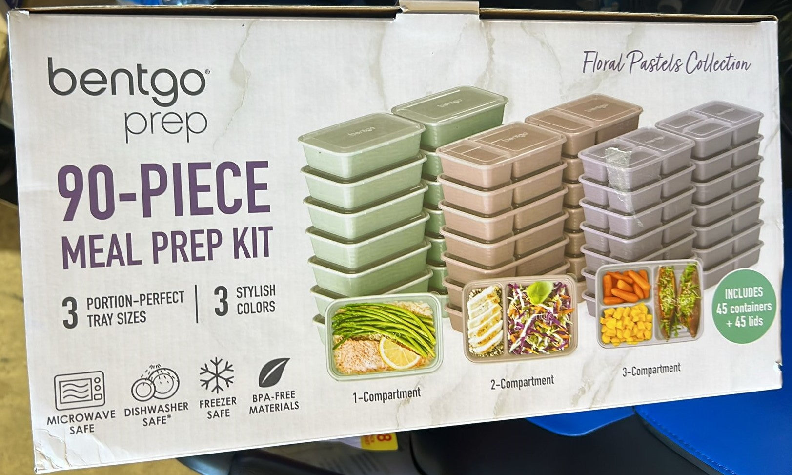 Bentgo Meal Prep Containers, 90-piece