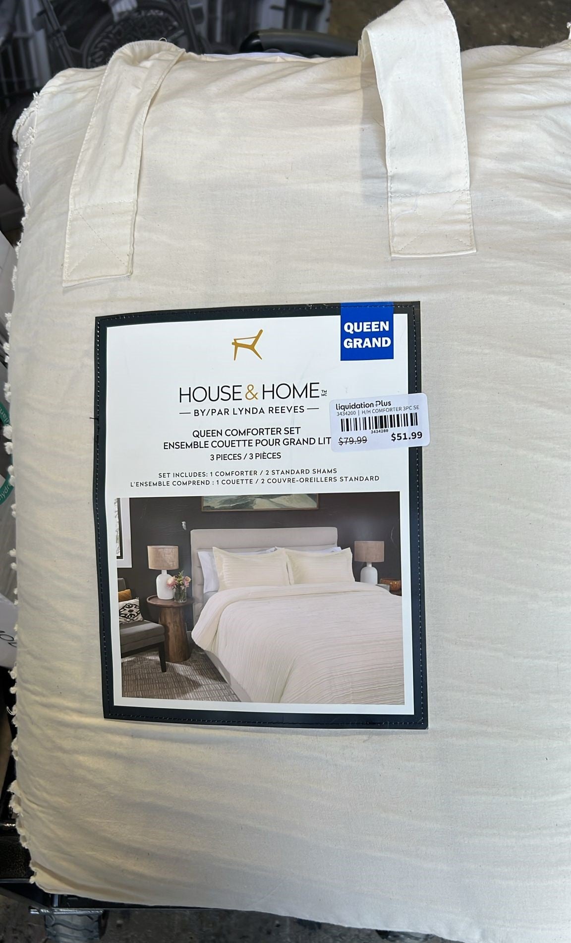 HOUSE & HOME COMFORTER SET QUEEN - 3PC