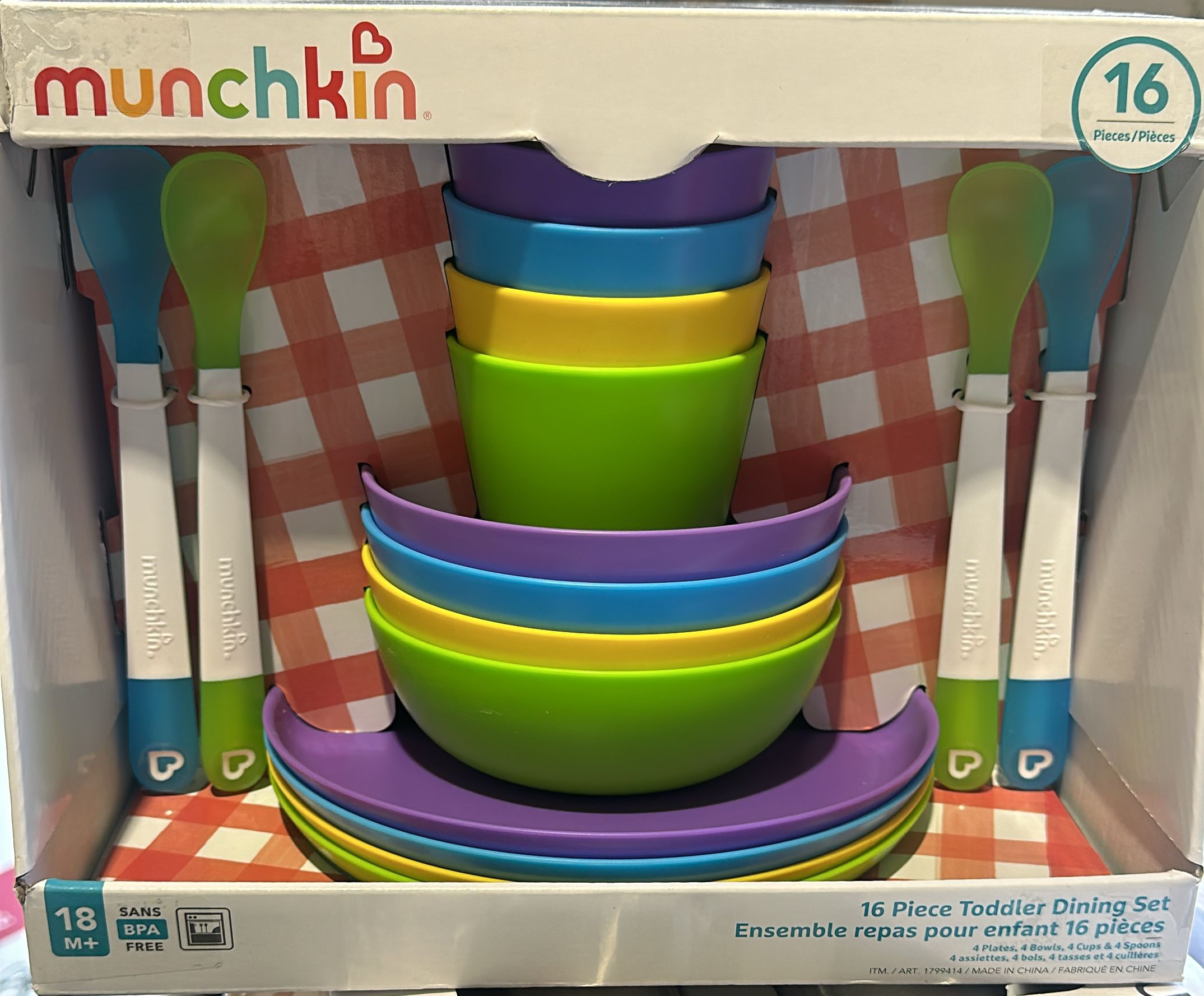 MUNCHKIN TODDLER DINING SET 16PC