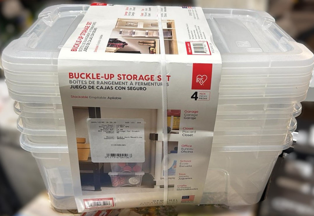 Iris 12.9 Quart Buckle Up Storage Set