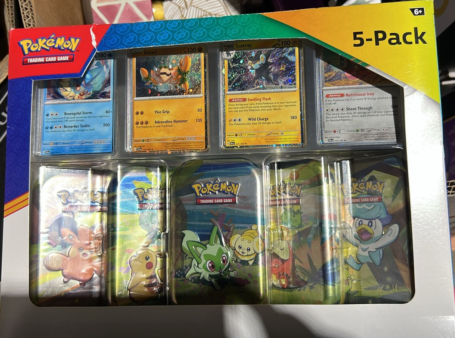 pokémon 4 mini tins + 4 promo cards bundle Pokémon 5 Pack Mini Tins + 4 Promo Cards (Scarlet & Violet)