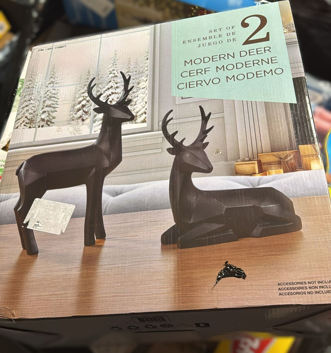 Holiday Modern Deer - Set of 2