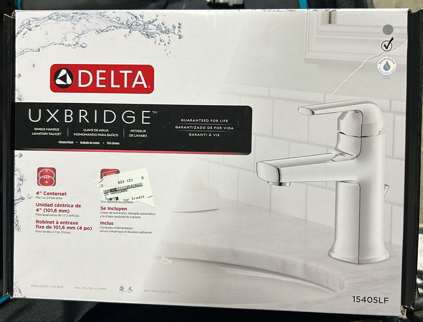 Delta Uxbridge Single Handle Lever Bathroom Sink Faucet