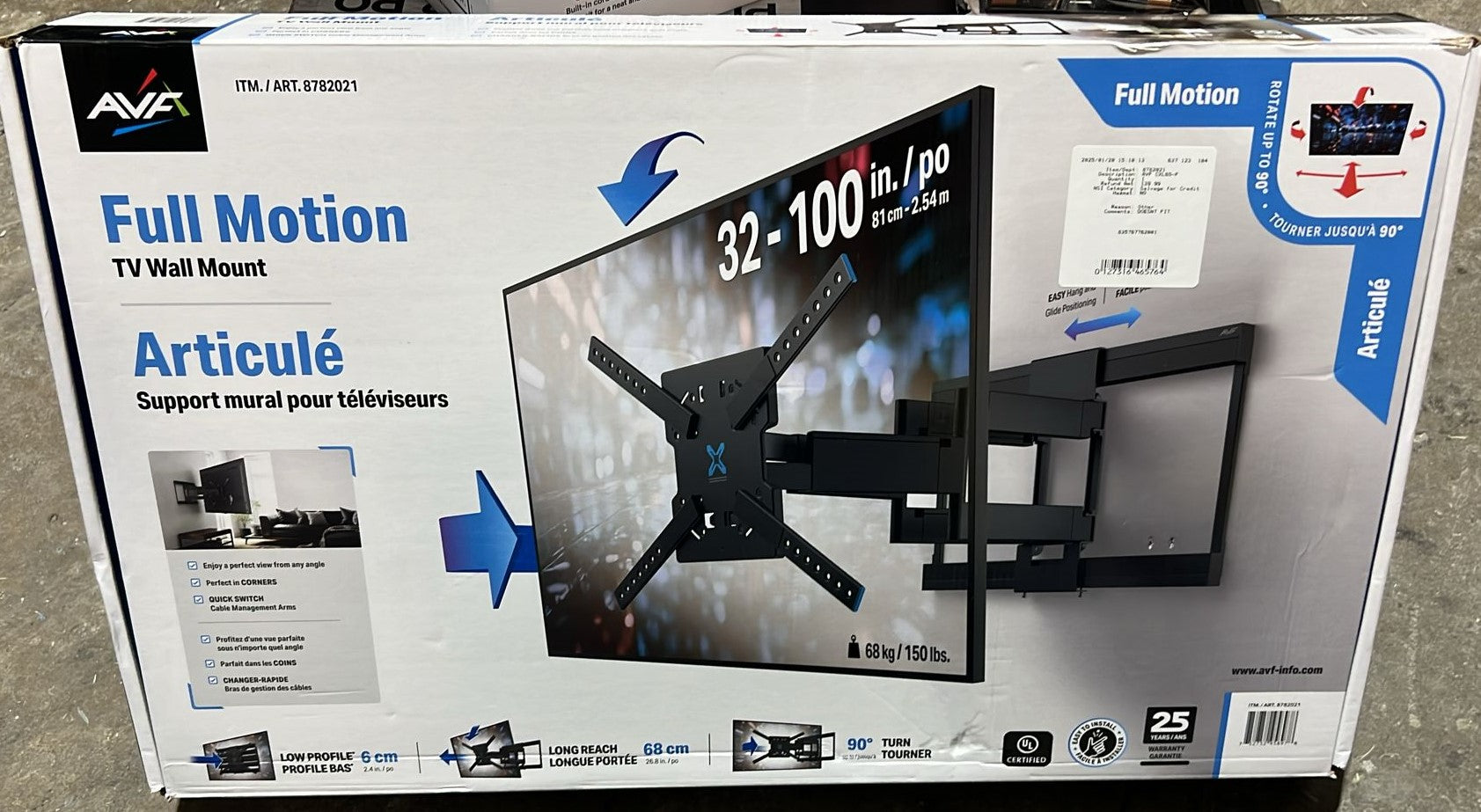 AVF 32"-100" Full Motion TV Mount