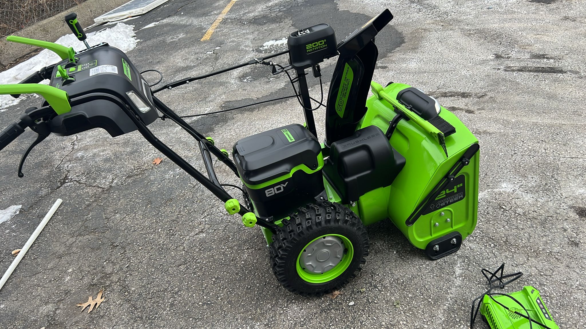 Greenworks 80V 24" Gen 2 Dual Stage Zero-Turn Snow Blower (3) 4ah Batt