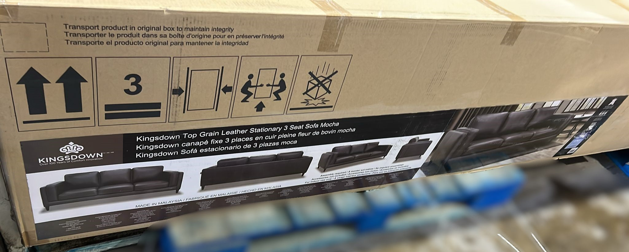 Kingsdown Top-grain Leather Sofa