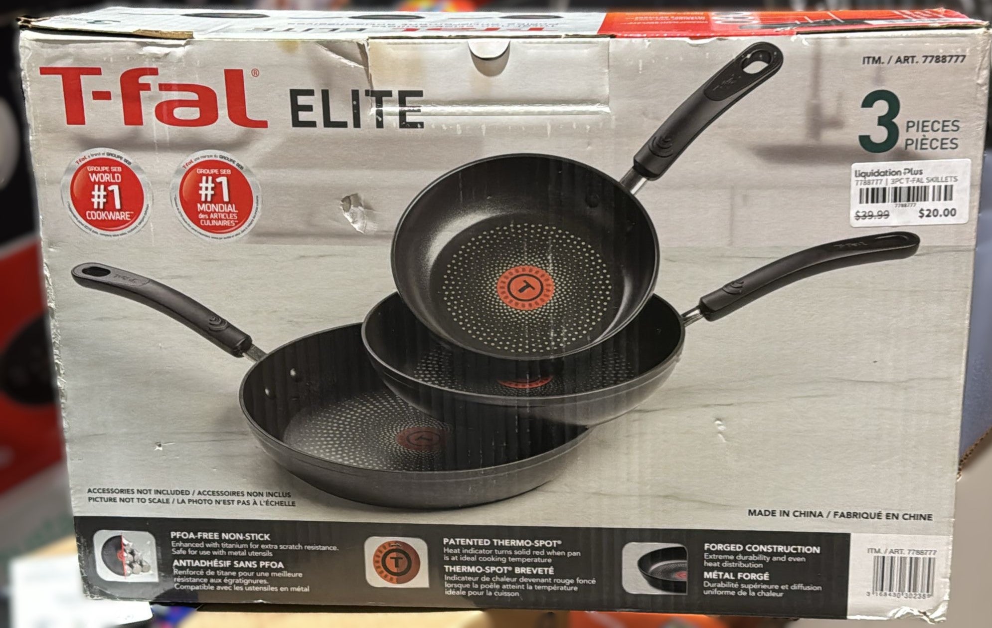 T-fal Non-Stick 3-piece Fry Pan Set