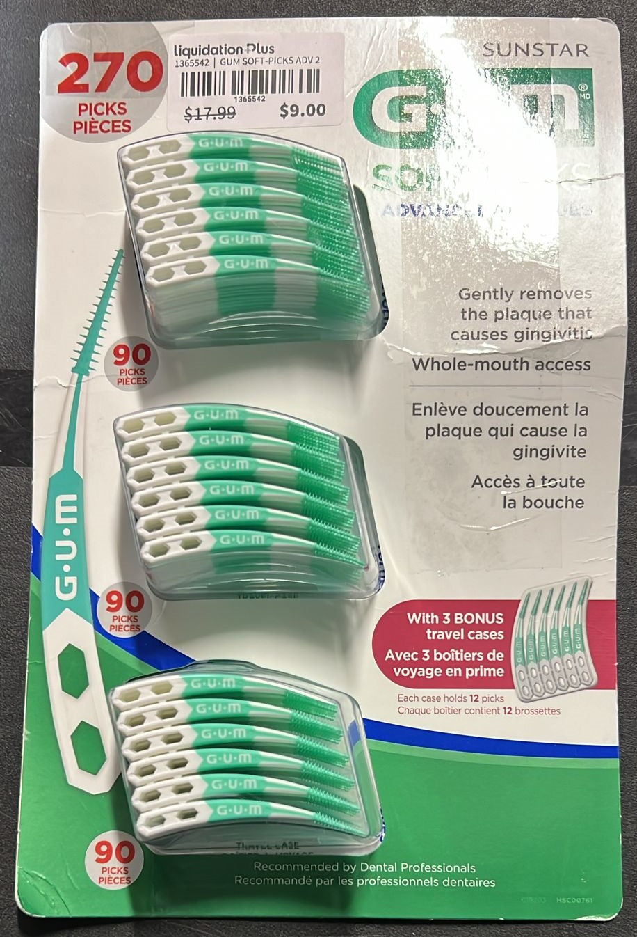 GUM Soft-Picks Advanced Dental Picks, 270 ct