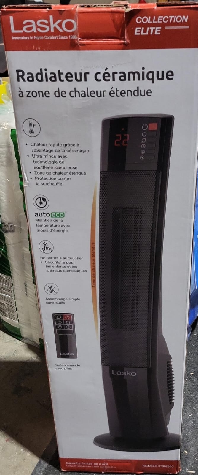 Lasko Ceramic Tower Heater 76 cm (30 in.)