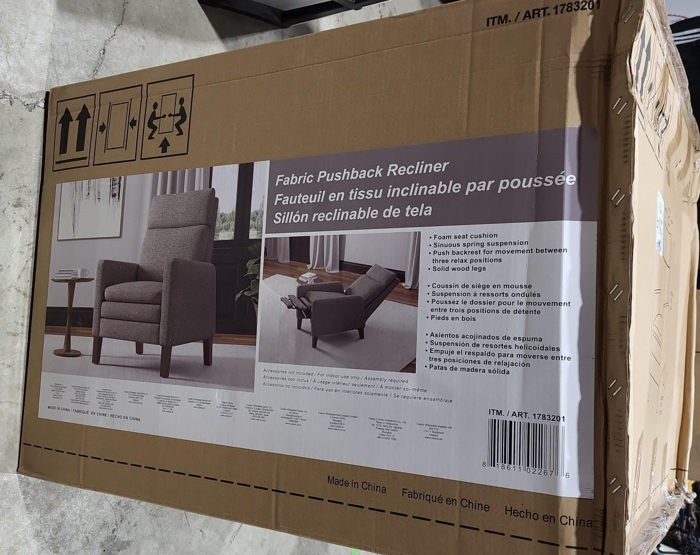 Nice Link – Fabric Pushback Recliner