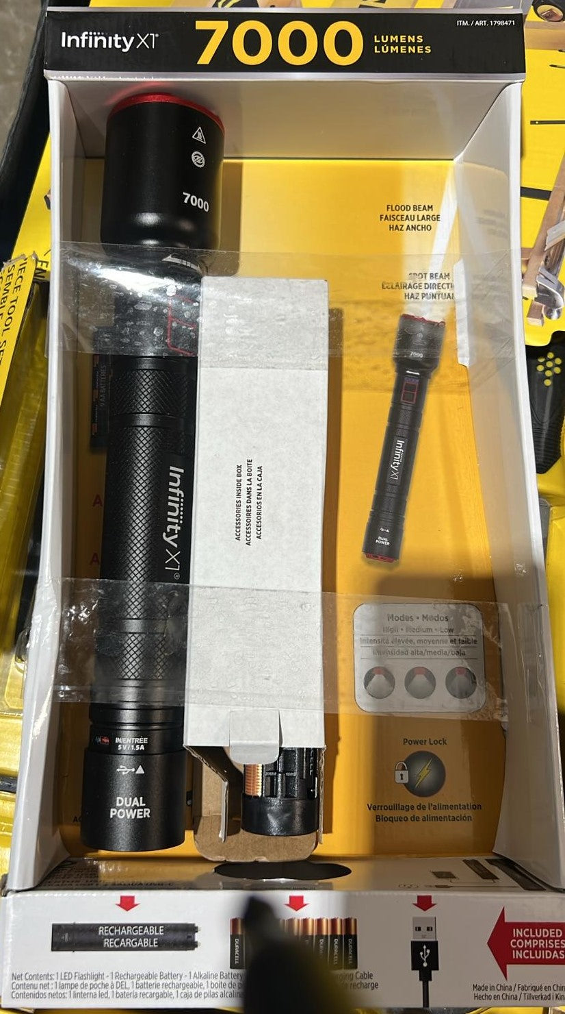 Infinity X1 7000 L Dual Power Flashlight