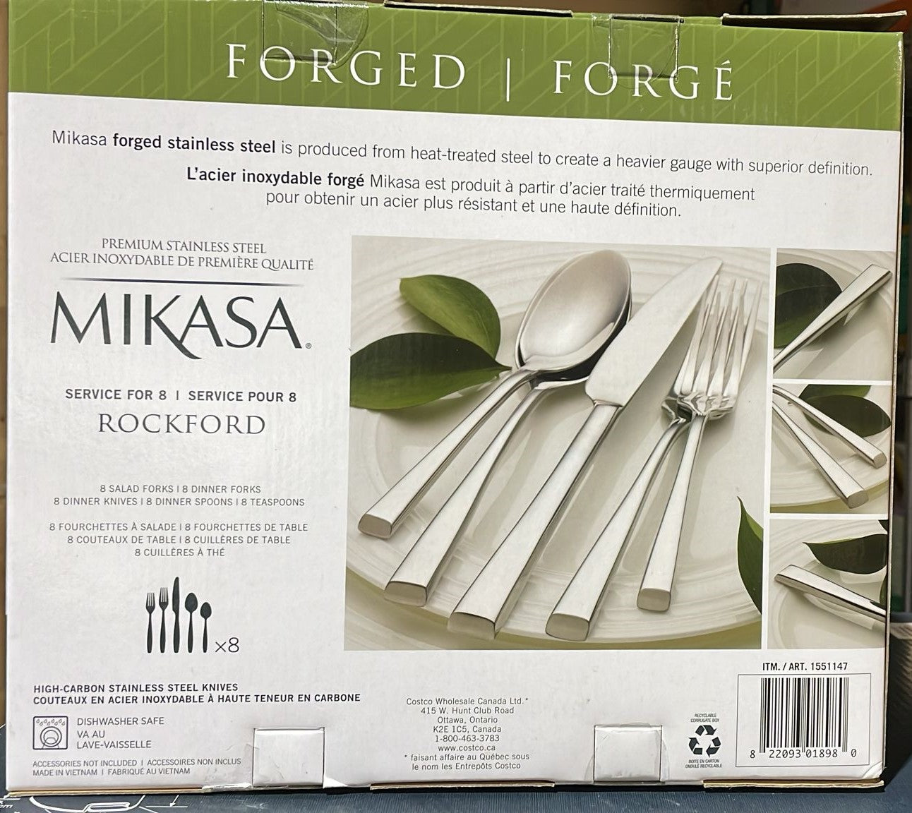 MIKASA ROCKFORD ROCKFORD FLATWARE 40 PIECES