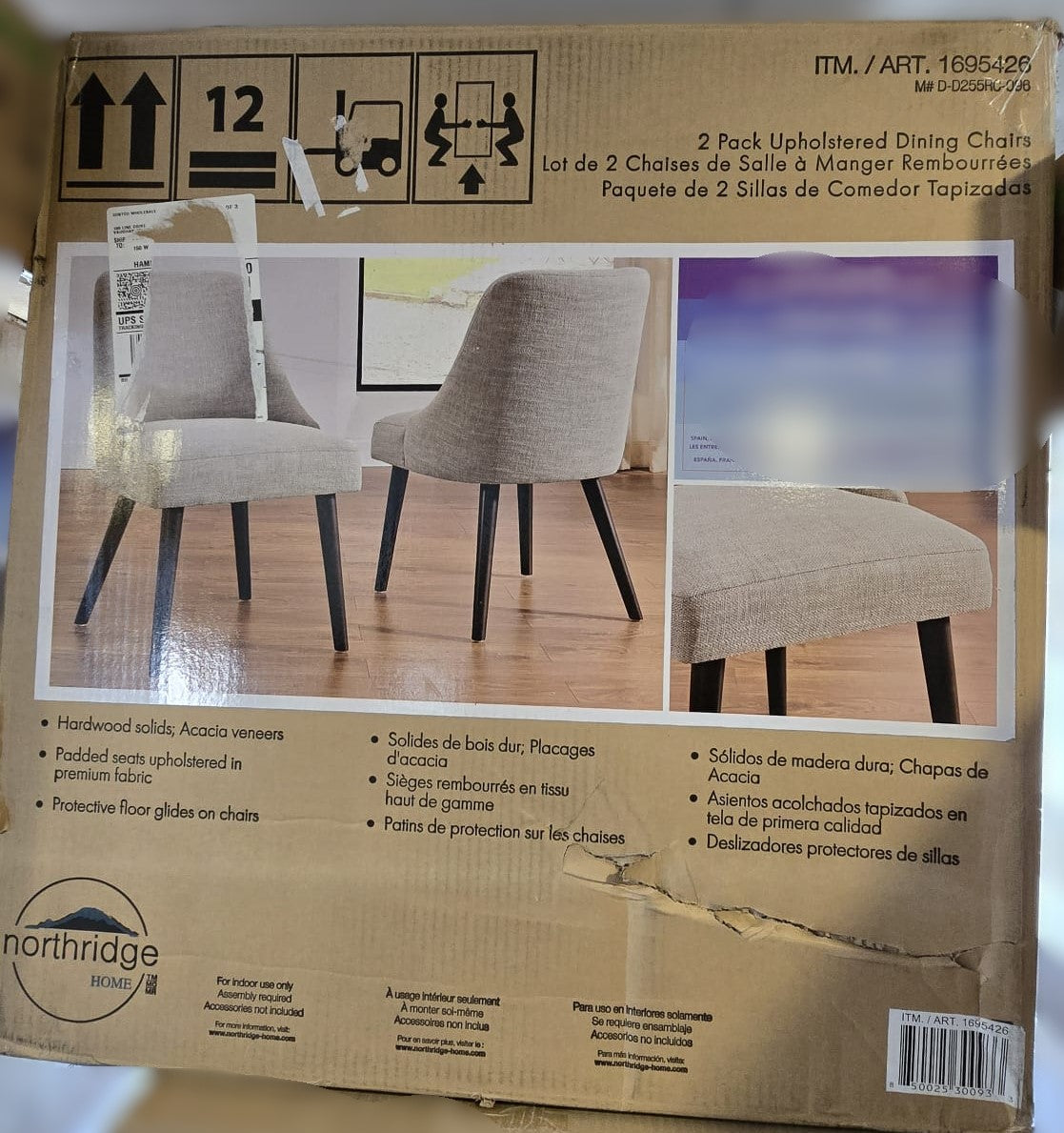 Huxton Dining Chair, 2-pack (Dark Brown)