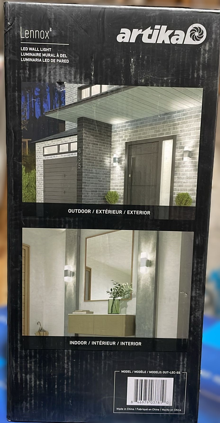 Artika Lennox Indoor/Outdoor LED Wall Sconce