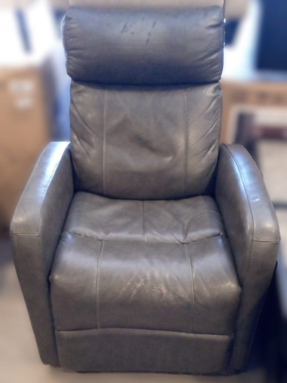 GILMAN CREEK POWER RECLINER GREY LEATHER