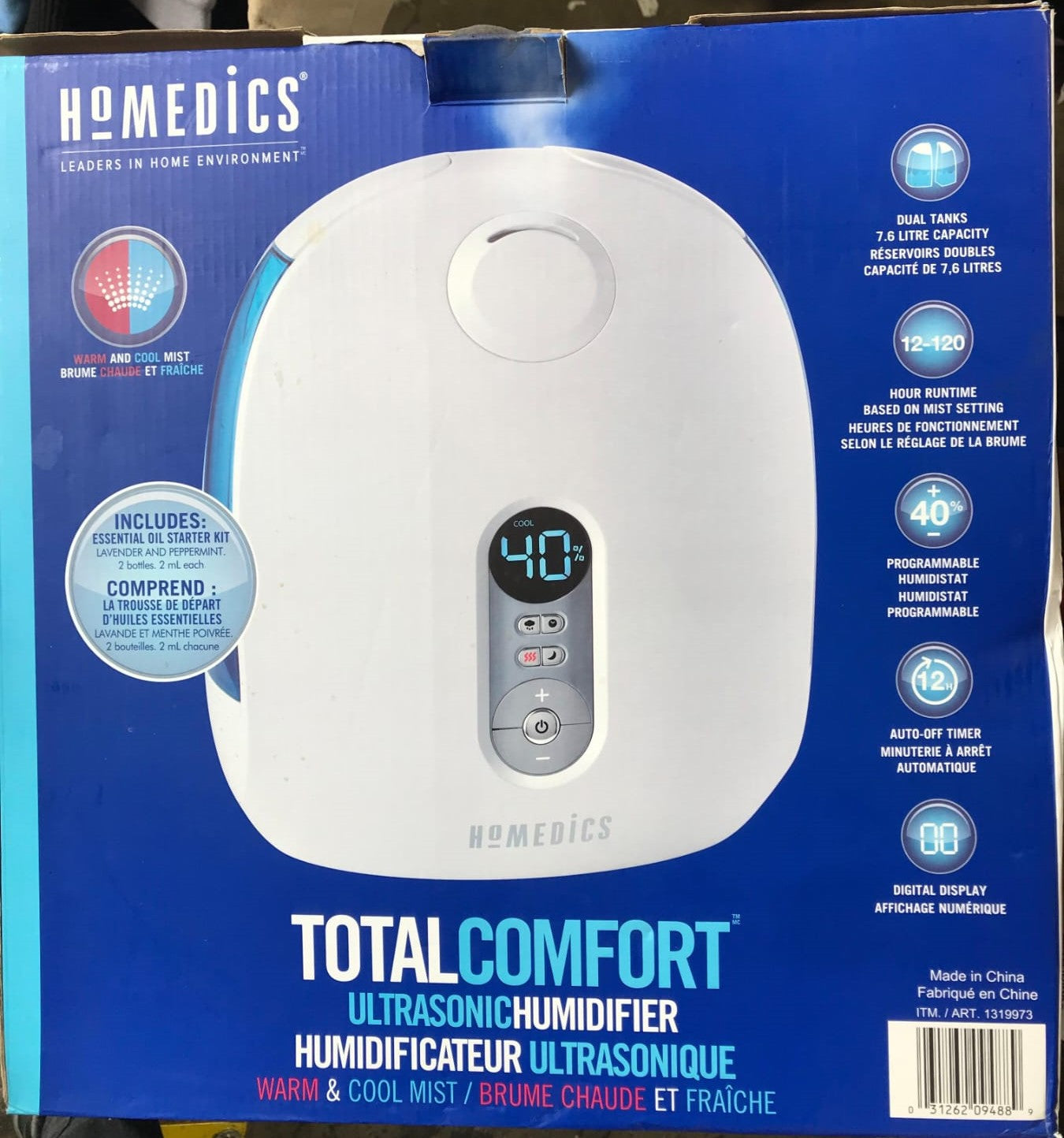 HOMEDICS WARM COOL HUMIDIFIER