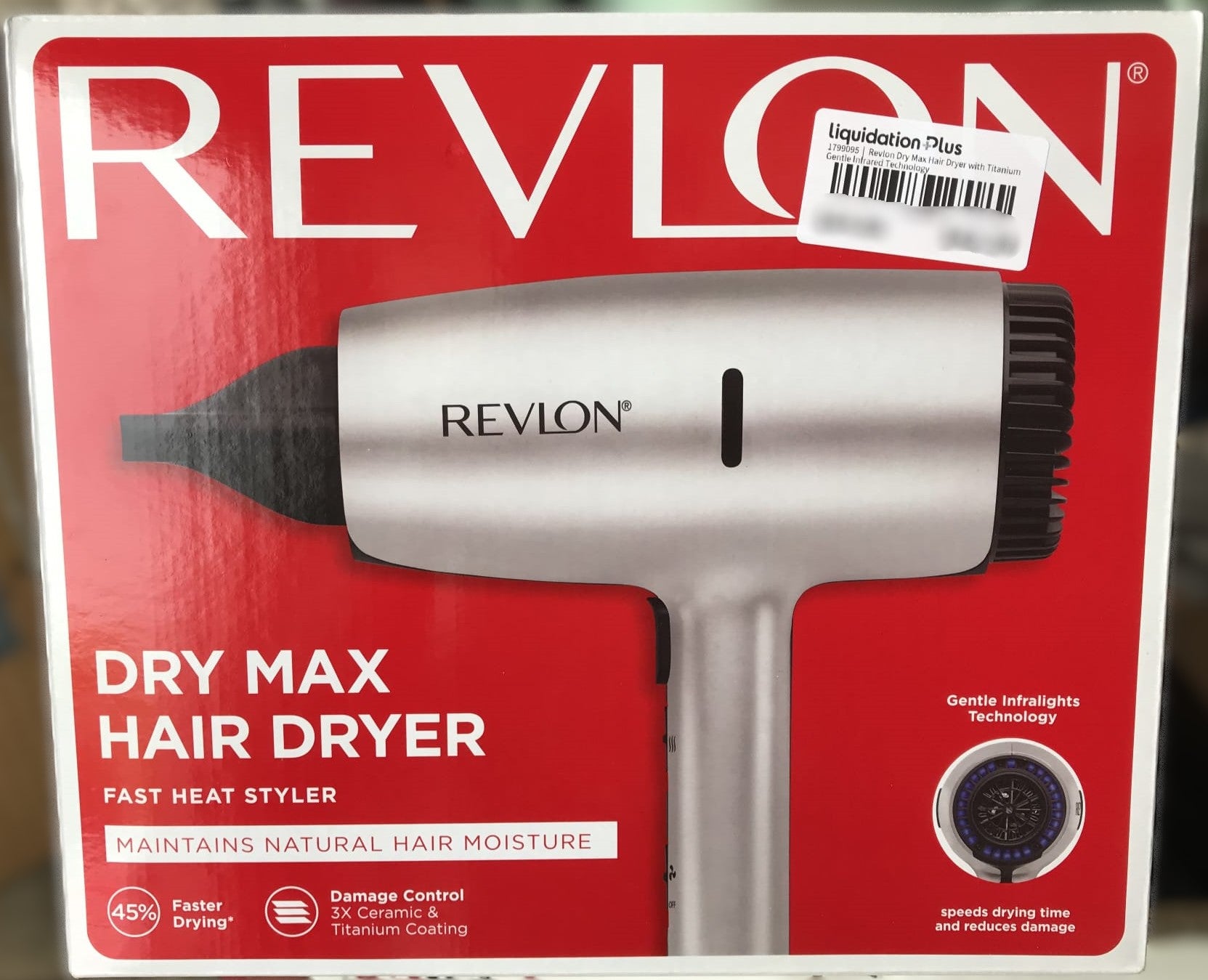 Revlon Dry Max Hair Dryer with Titanium Gentle Infrared Technology