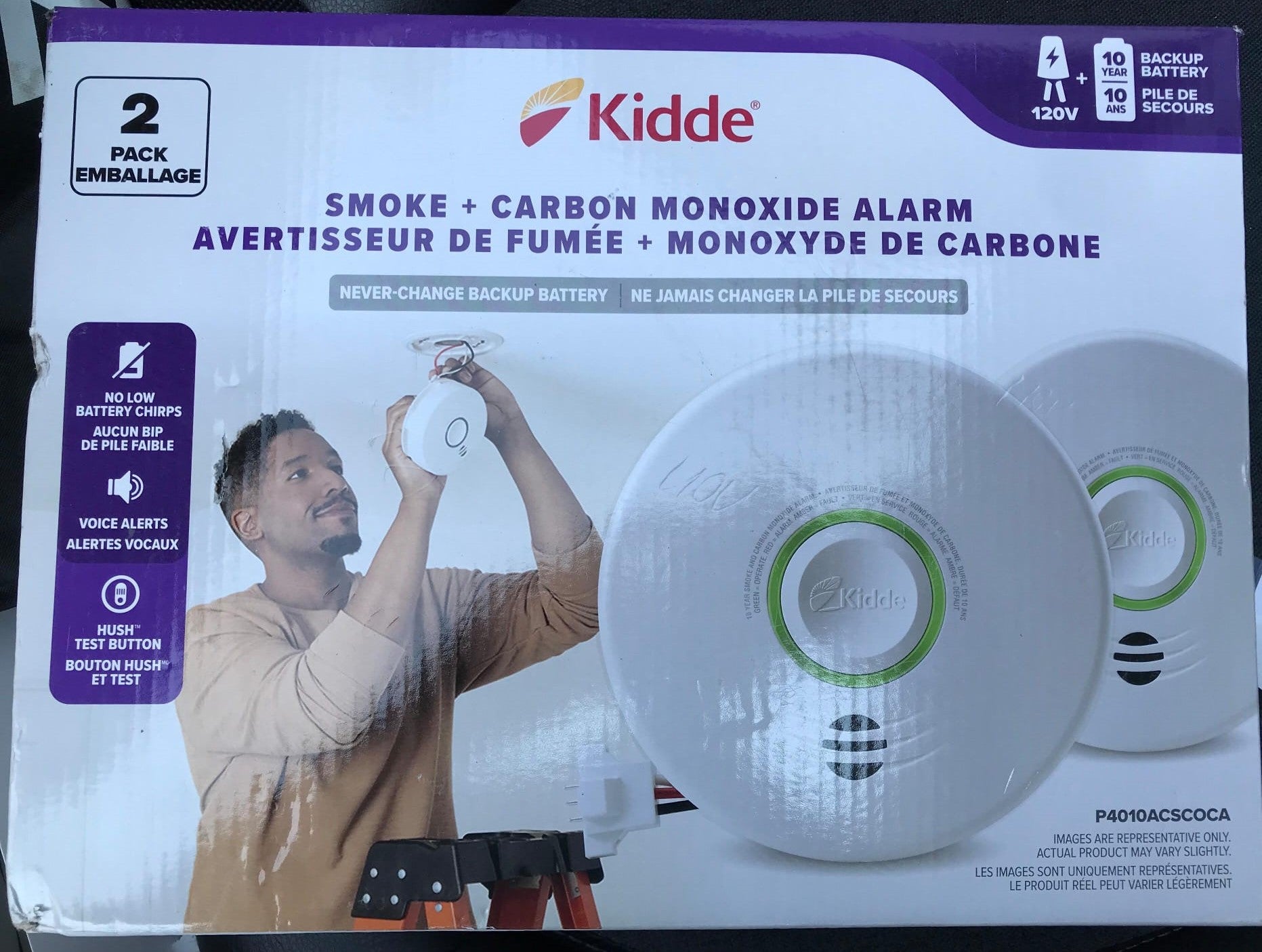 Kidde 120V AC Hardwired Talking Smoke/Carbon Monoxide Alarm w/10-Yr Battery Backup