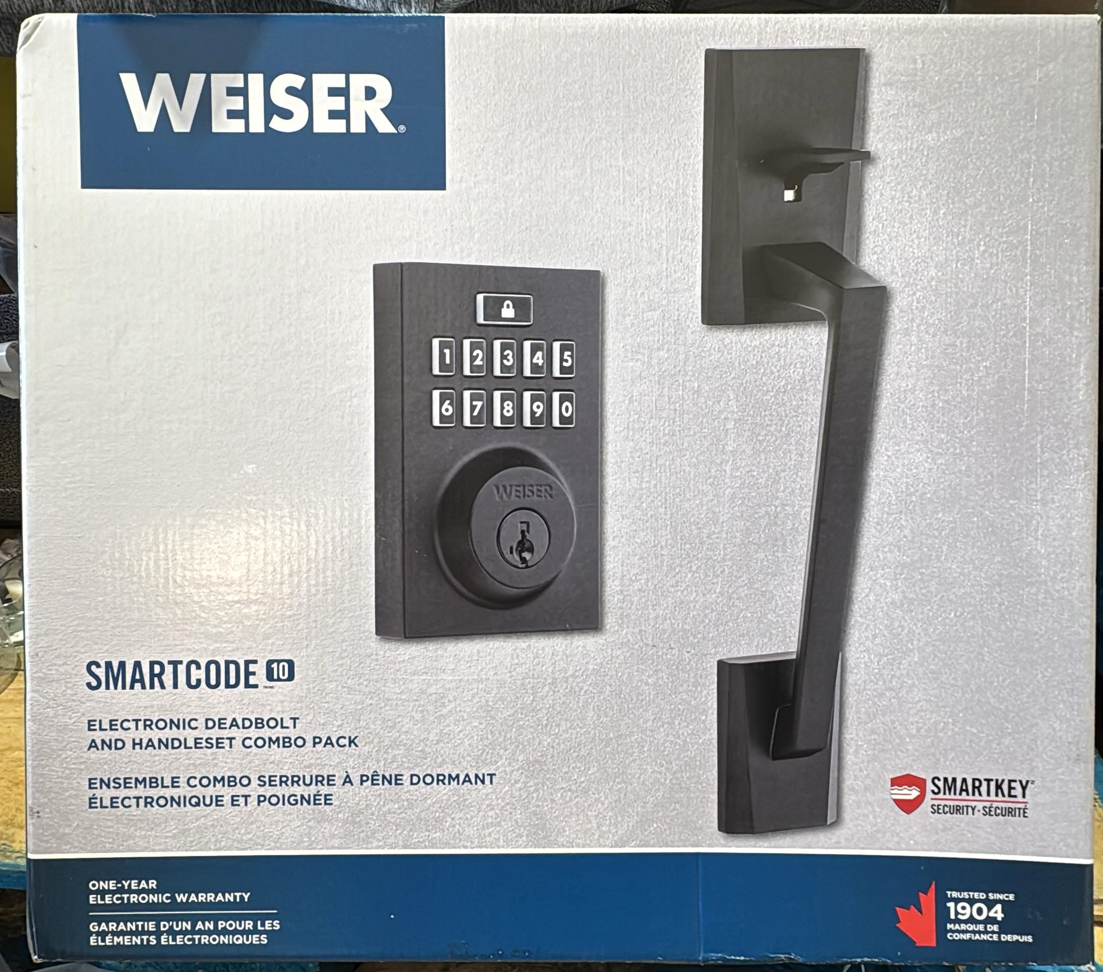 WEISER ELECTRONIC DEADBOLT HANDLE SET