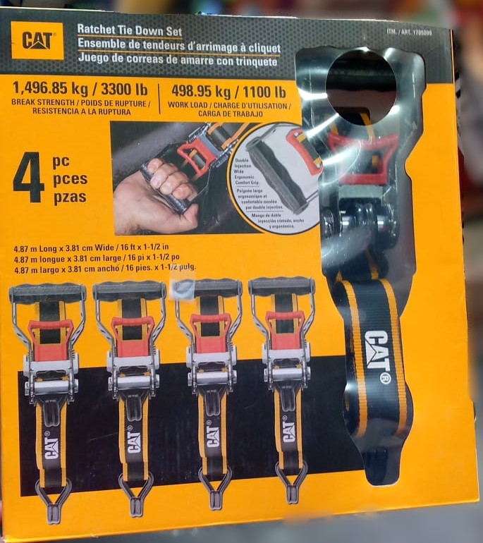 CAT Ratchet Tie Down Set, 4-pack