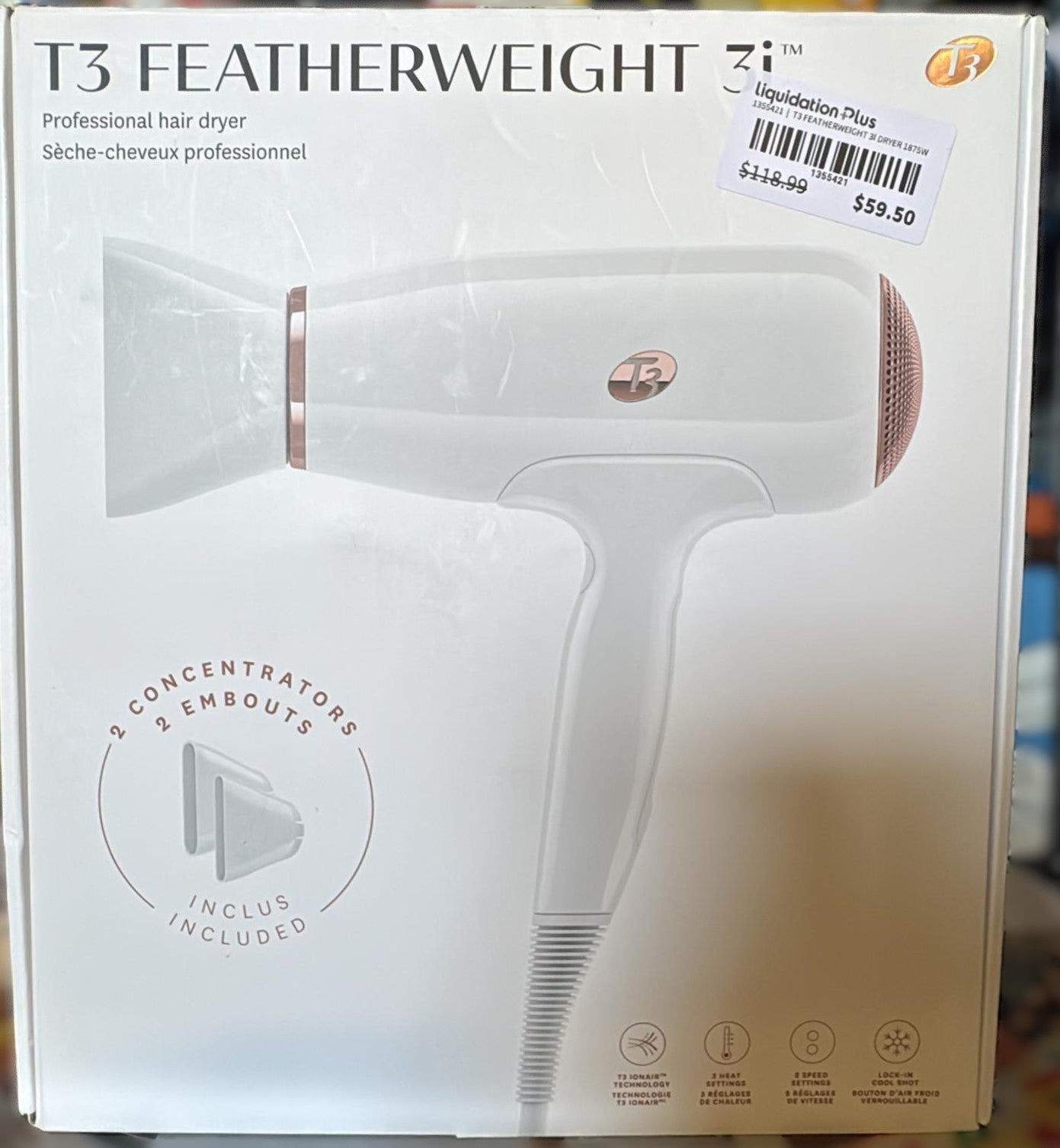 T3 FEATHERWEIGHT 3I DRYER 1875W