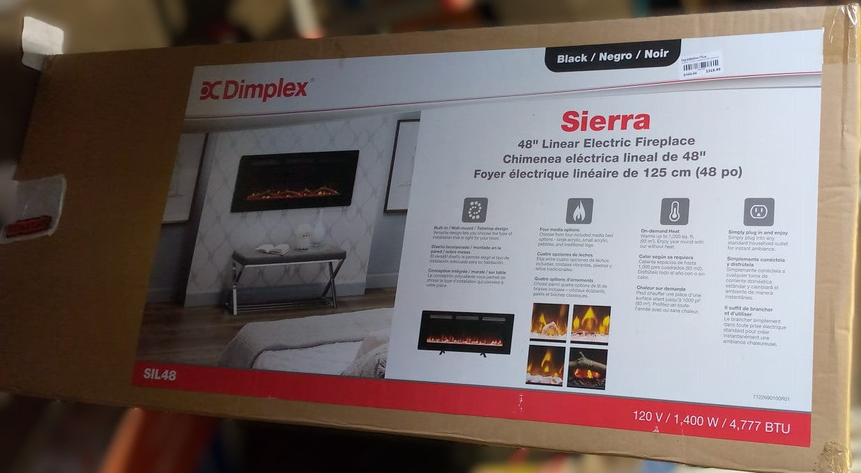 48 INCH LINEAR ELECTRIC FIREPLACE