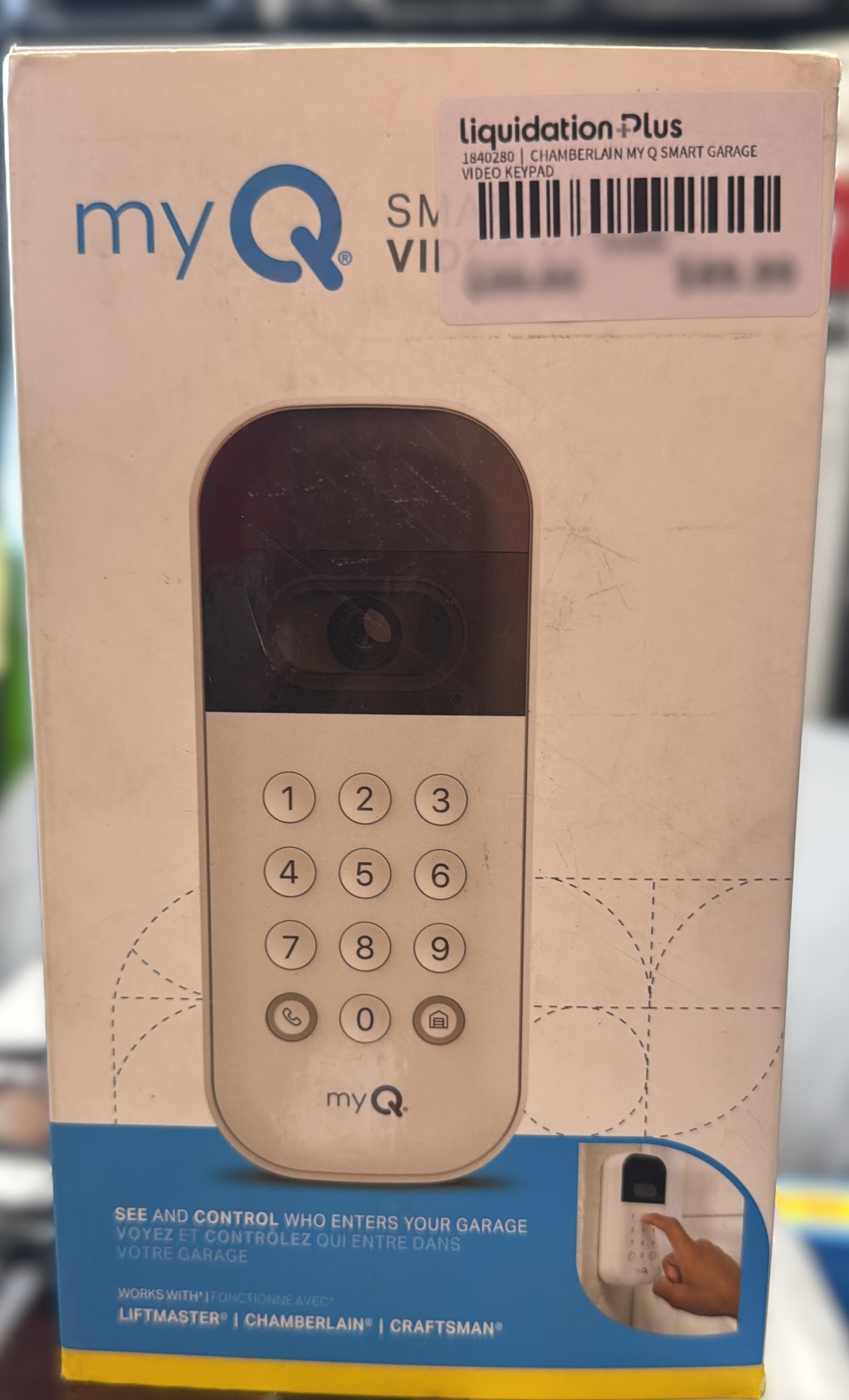 CHAMBERLAIN MY Q SMART GARAGE VIDEO KEYPAD