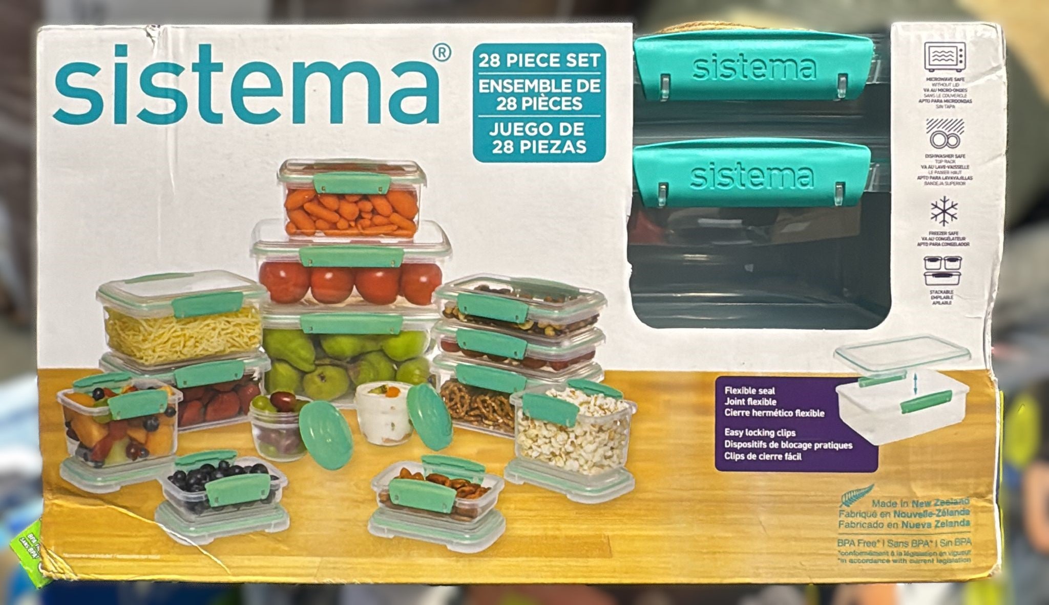 SISTEMA FOOD STORAGE SET 28 PIECE