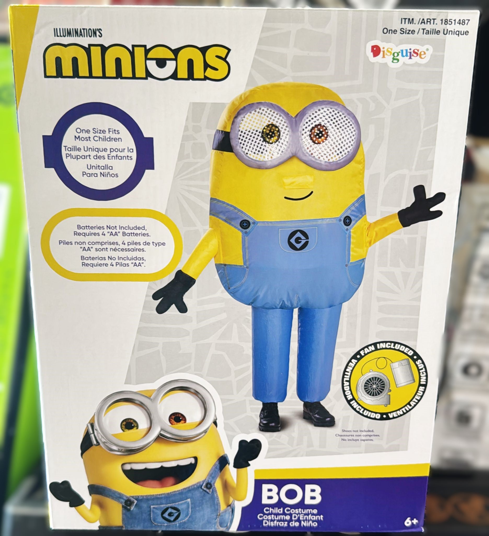 DISGUISE INFLATABLE COSTUMES ONE SIZE