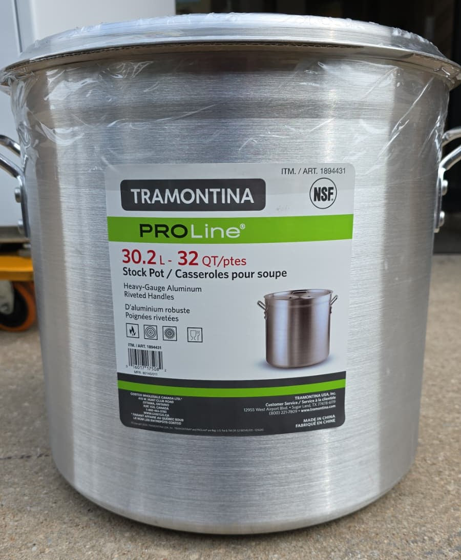 Tramontina Aluminium Stock Pot, 30 L (32 qt.)