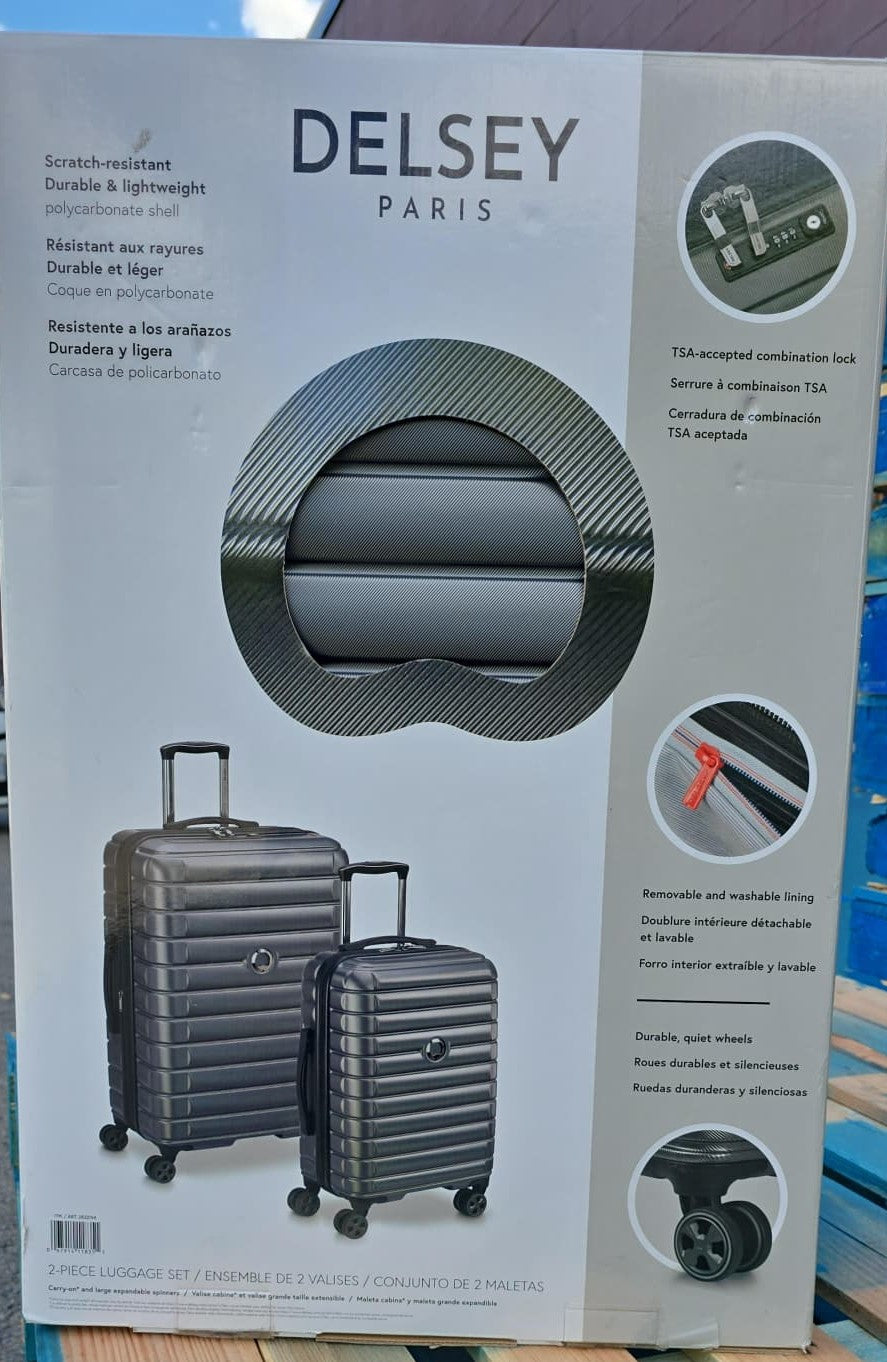 Delsey Paris 2 Piece Hardside Trunk Set