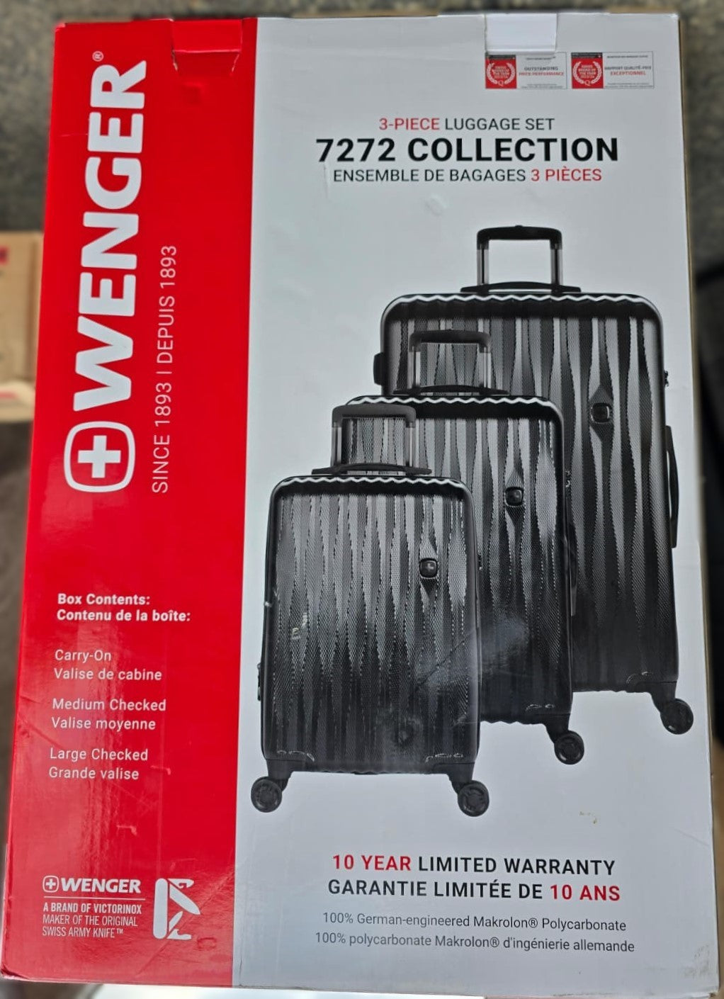 Swissgear Wenger 3-piece Spinner Luggage Set