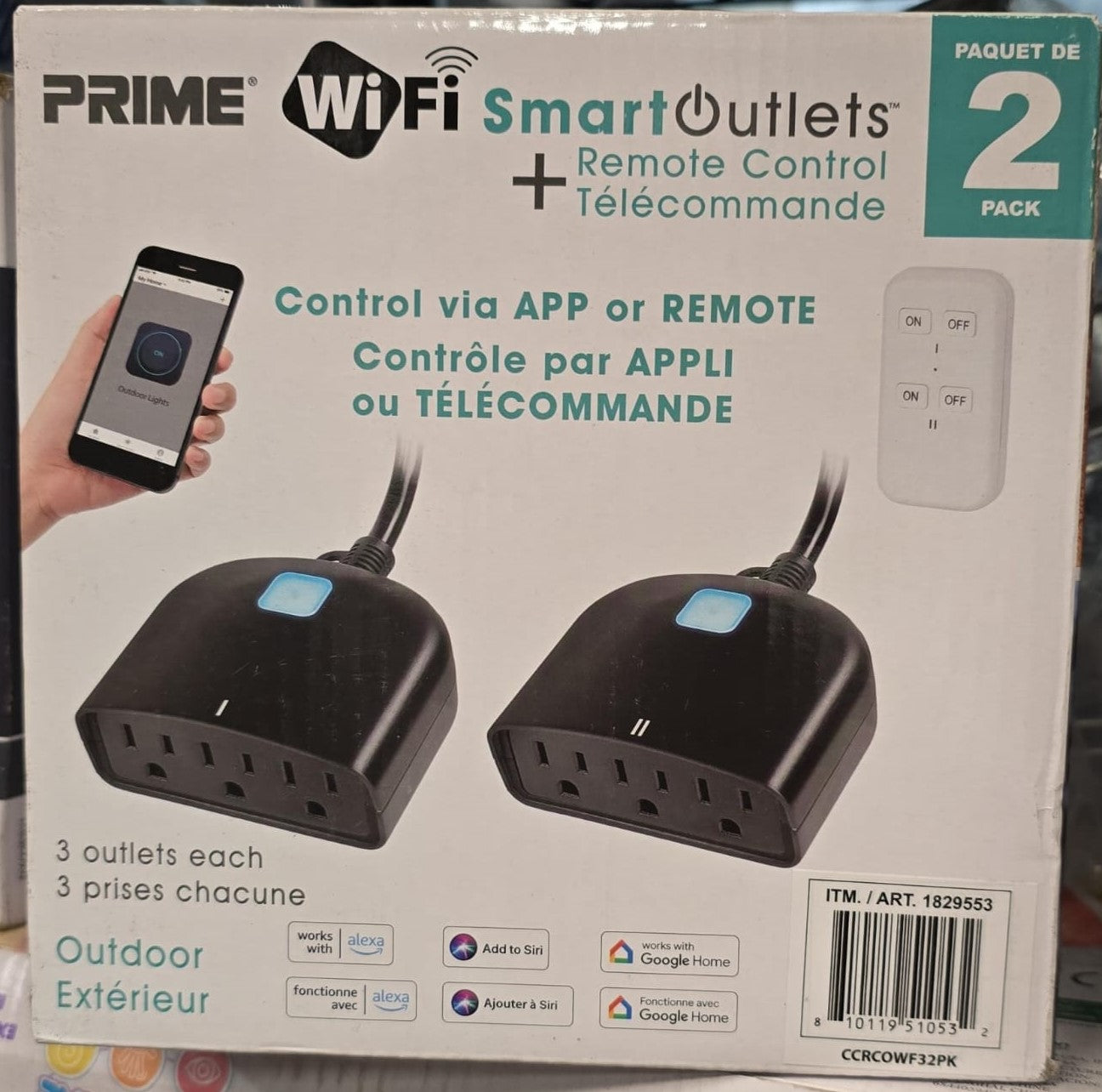 PRIME OUTDOOR SMART PLUGS PACK OF 2