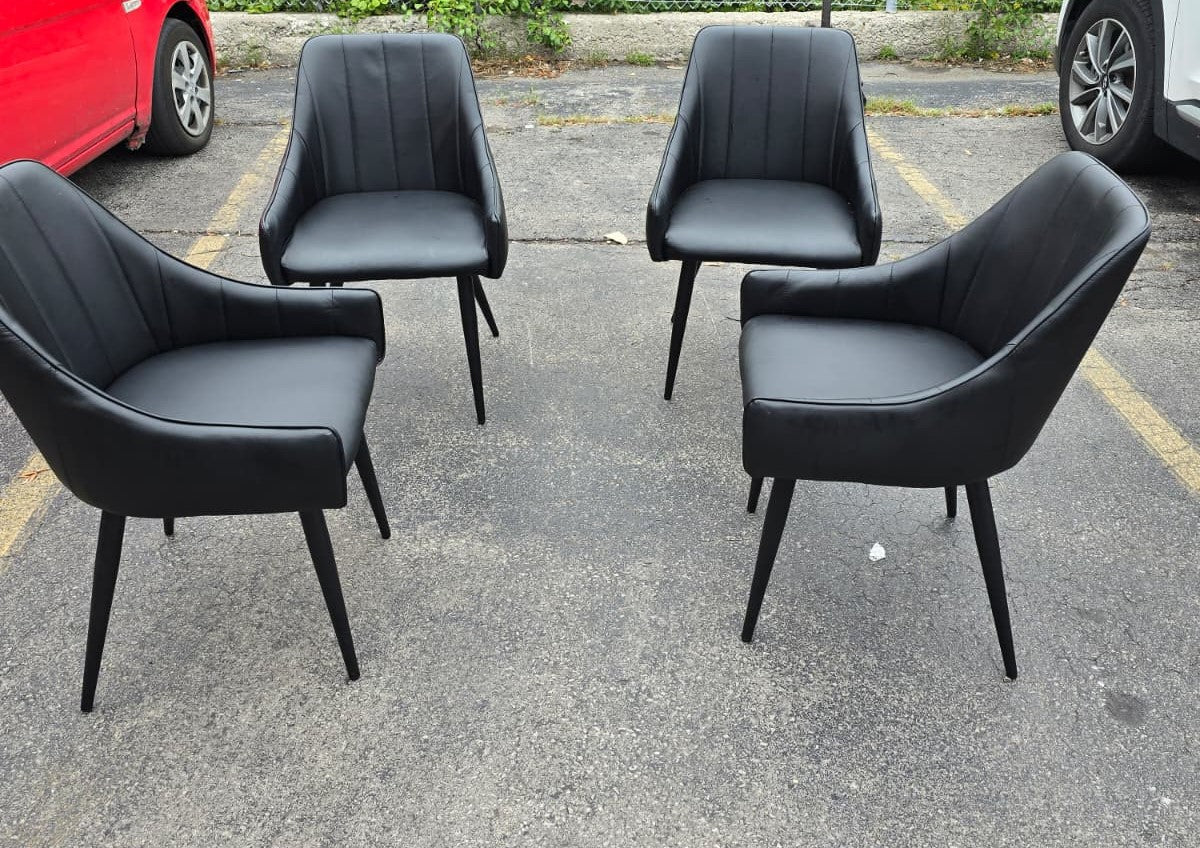 Ari Modern Dining Chair, 2-pack with Black Legs