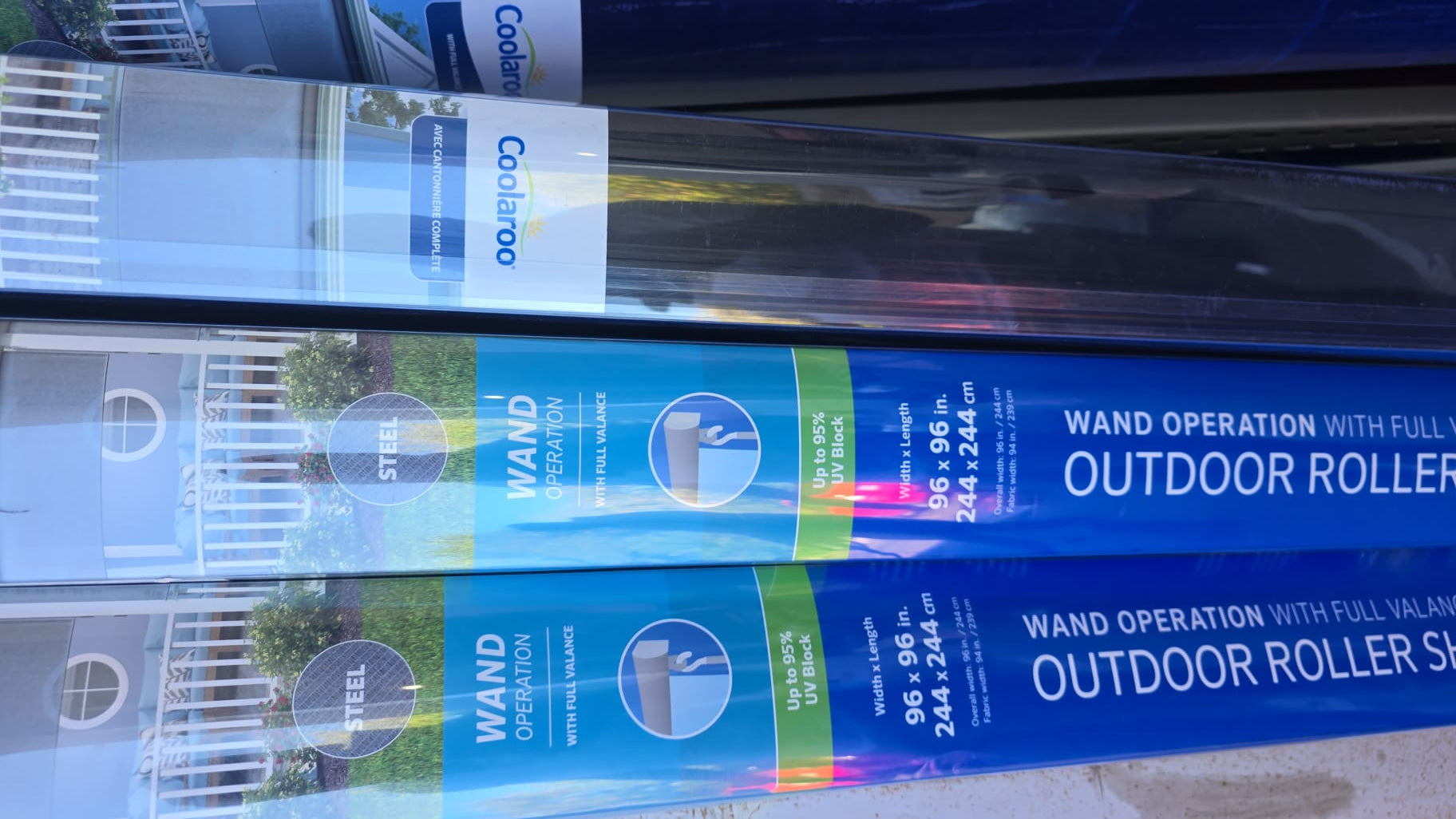 COOLAROO OUTDOOR ROLLER SHADE 8′ X 8