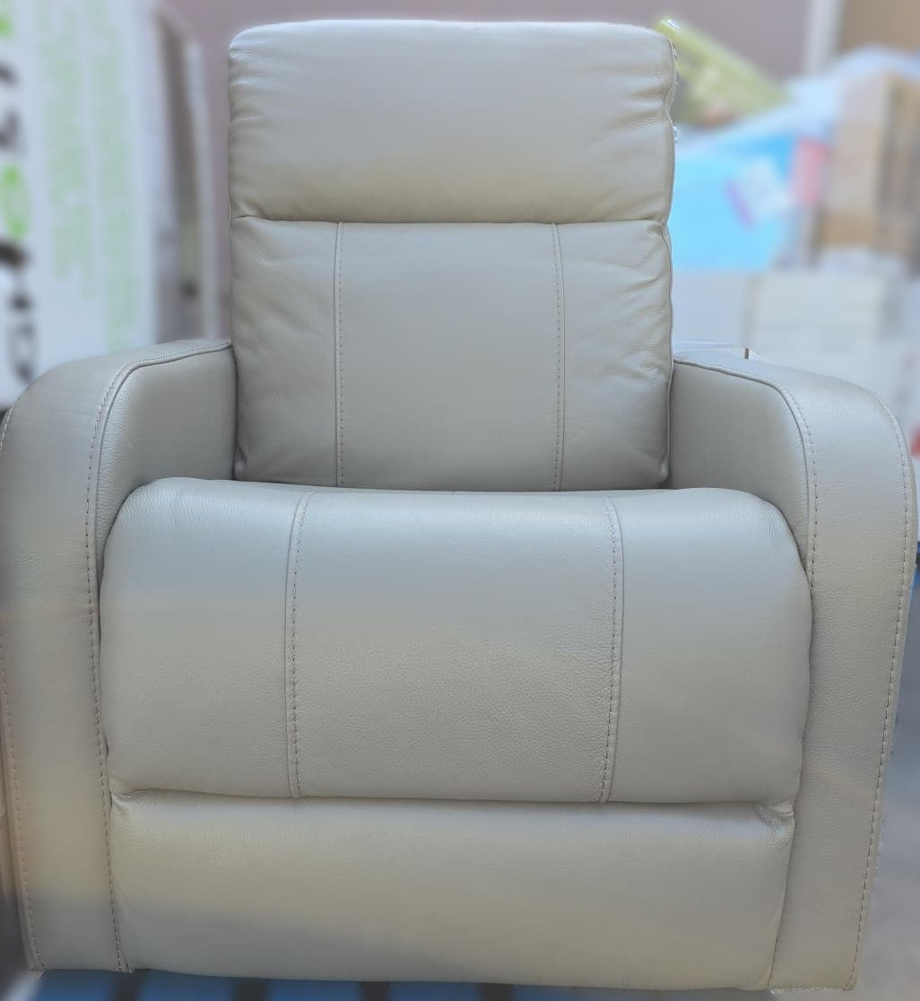 GILMAN CREEK LEATHER POWER RECLINER TAUPE