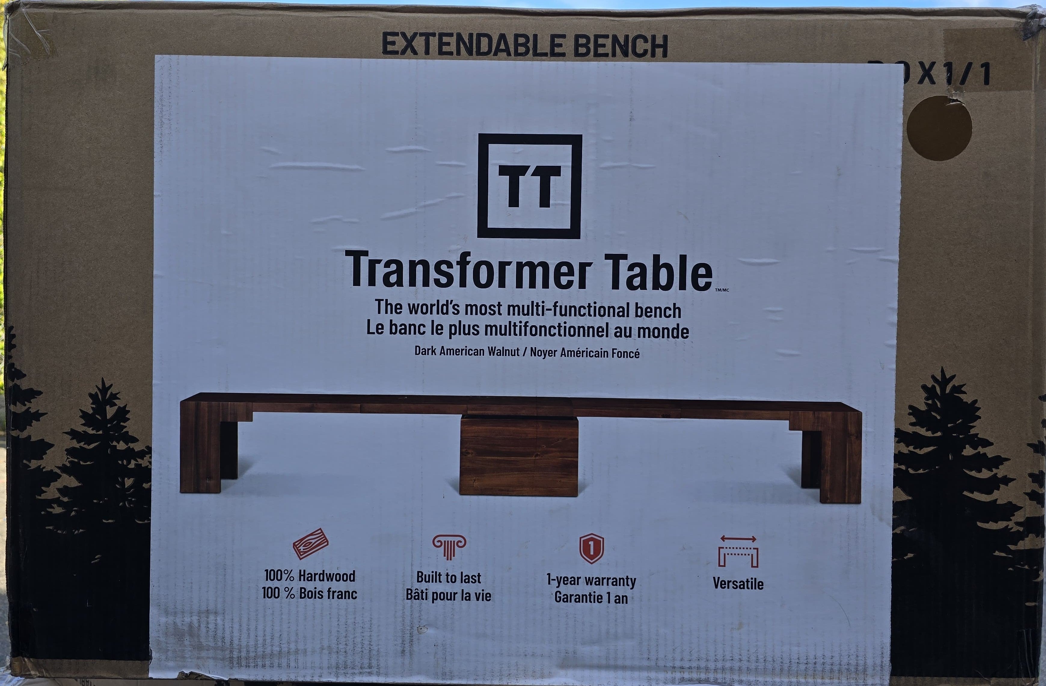 Transformer Table Extendable Bench