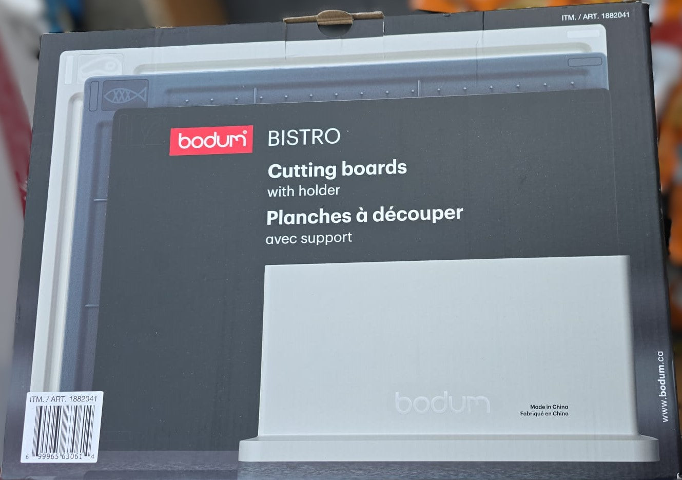 Bodum Bistro Cutting Board Set with Storage, 3-piece