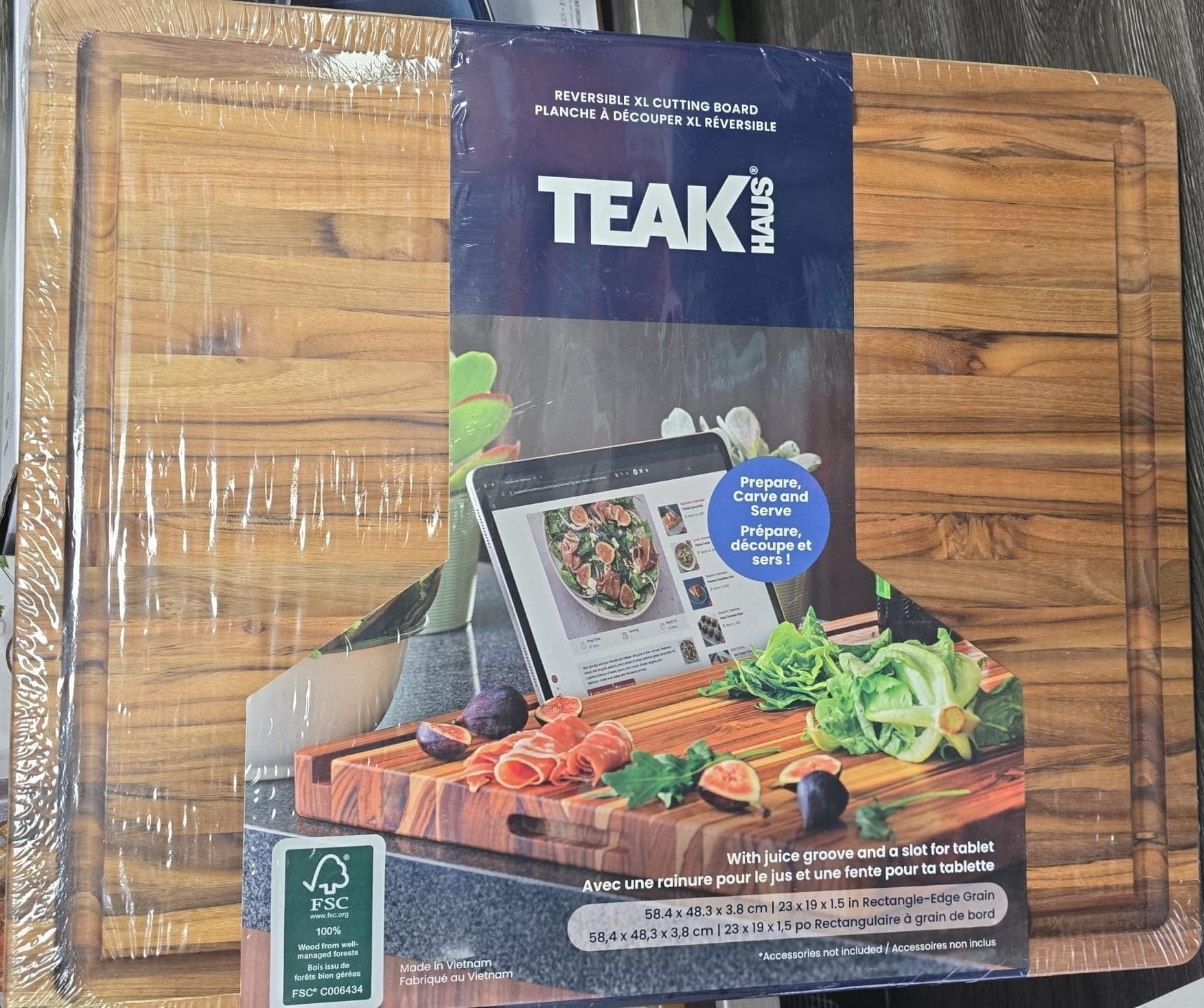 Teakhaus 58.42 cm (23 in.) Reversible Cutting Board