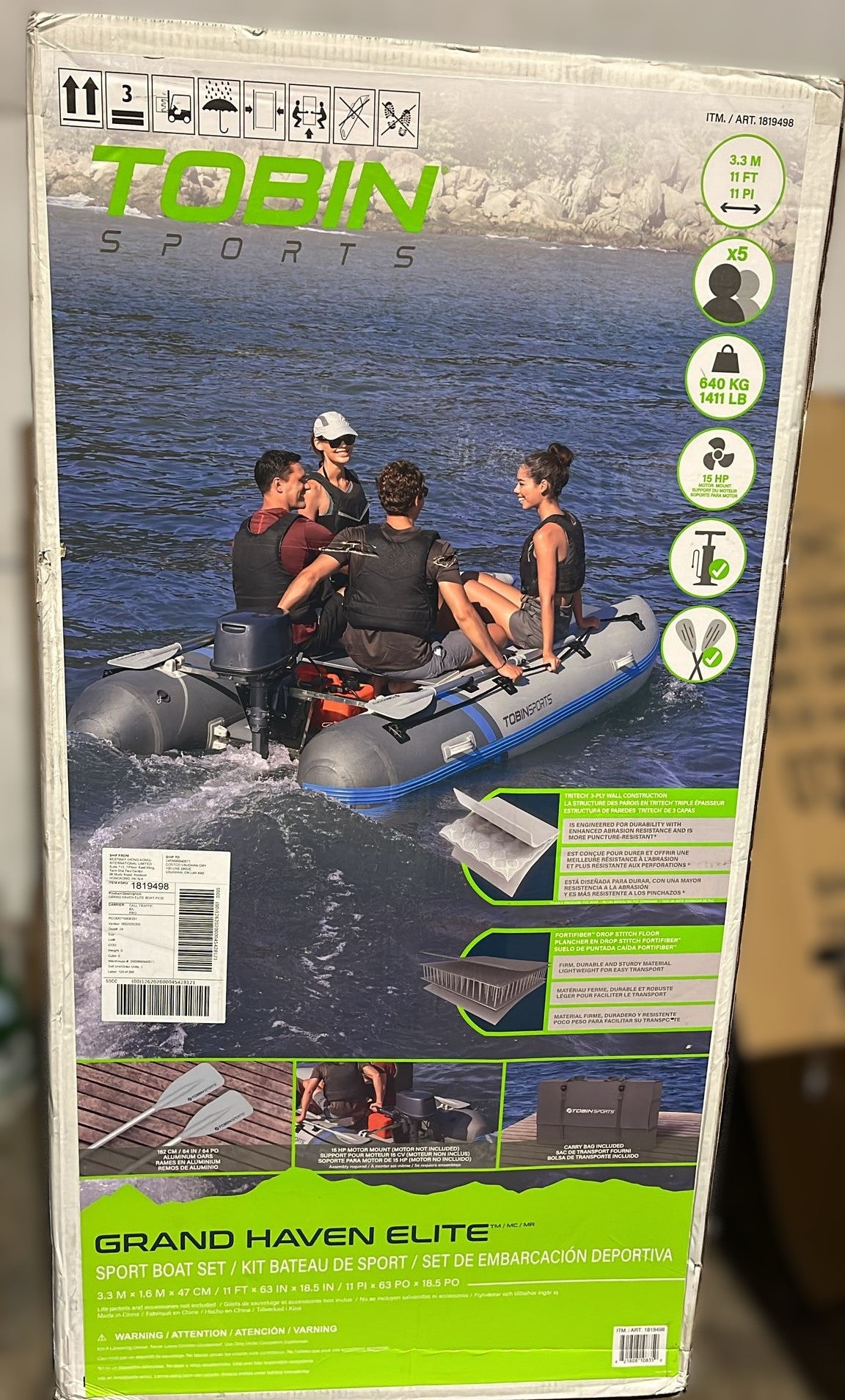 TOBIN SPORTS ELITE SPORT BOAT 11 X 63 X 18