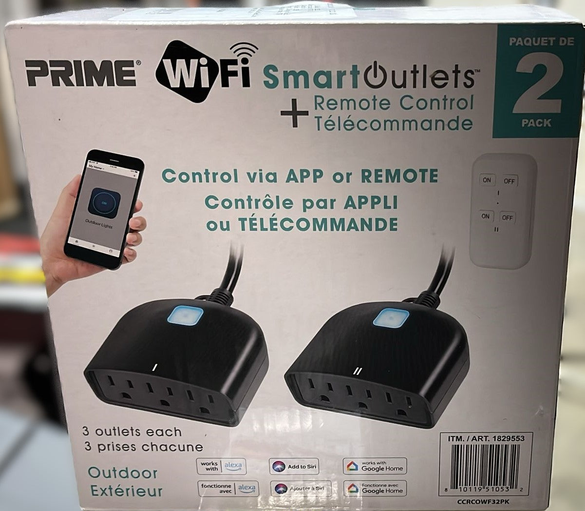 PRIME OUTDOOR SMART PLUGS PACK OF 2