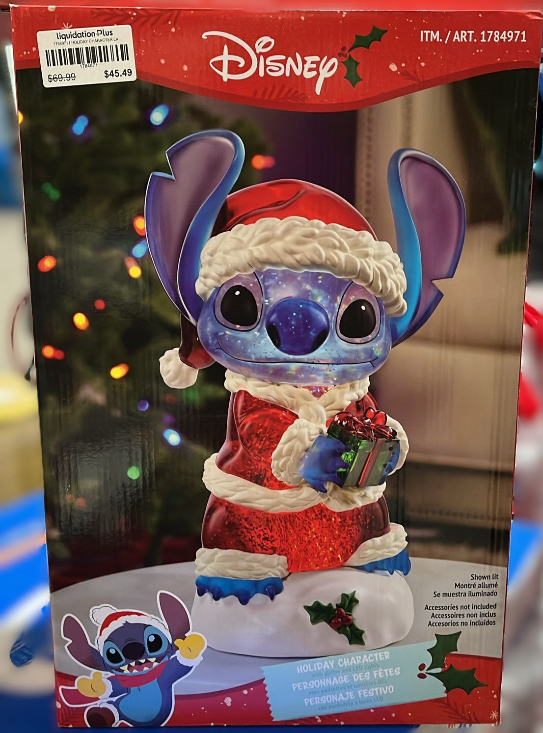 HOLIDAY CHARACTER WITH GLITTER AND LIGHTS