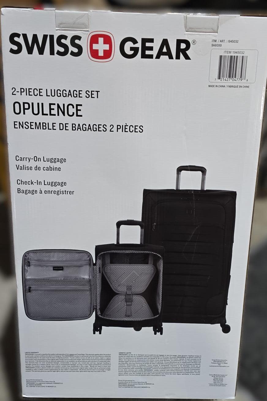 SWISS GEAR OPULENCE LUGGAGE SET 2 - PIECE