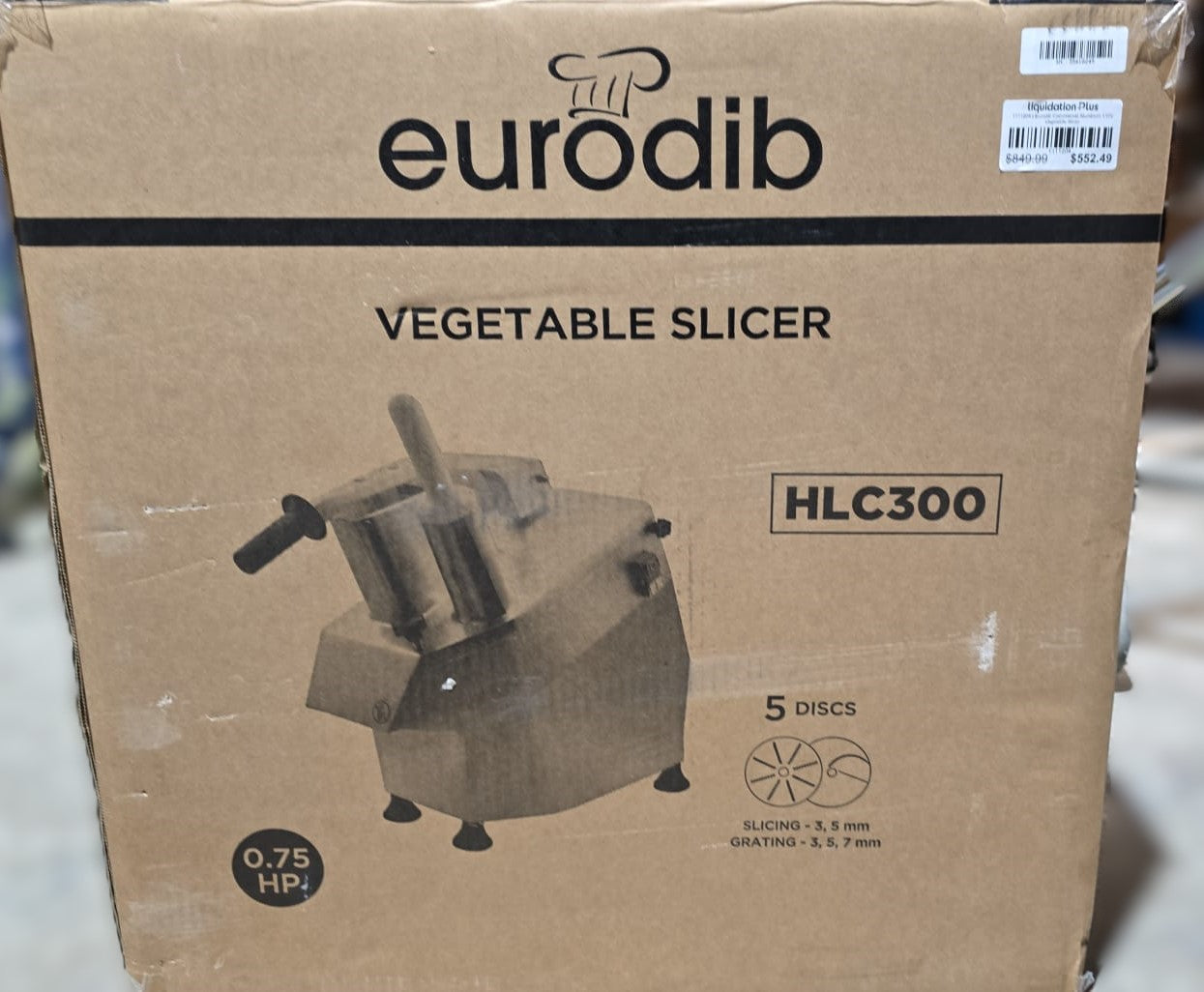 Eurodib Commercial Aluminum 110V Vegetable Slicer