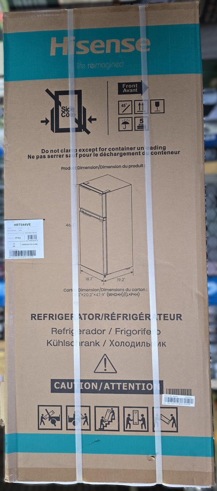 Hisense 19in. 4.4 cu. ft Stainless Steel Look Compact Top Mount Refrigerator