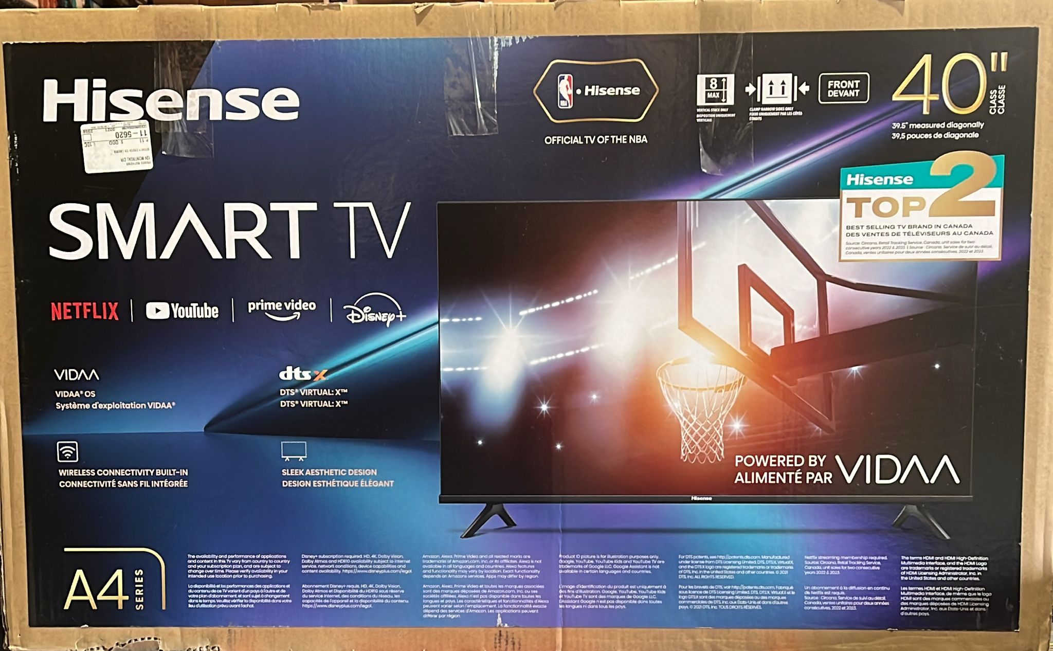 Hisense 40" Class - A4KV Series - 1080P HD LED LCD TV